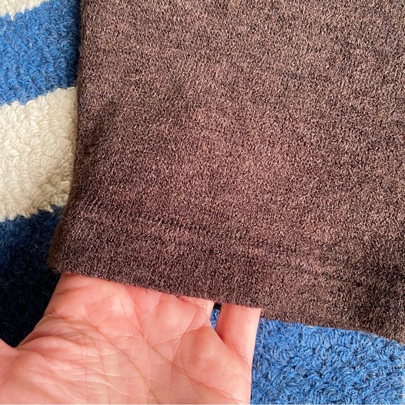 🤎 LILA KASS BROWN WOOL BLEND TURTLENECK LONG SLEEVE LOOSE FIT DRESS! - Picture 9 of 13